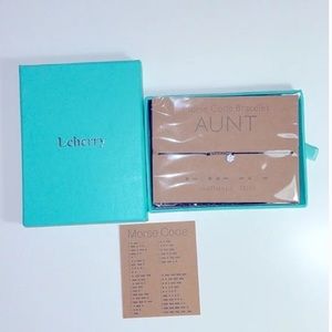 LCHERRY Women's Hand-Made Funny Morse Code Bracelet for "AUNT" & “M”